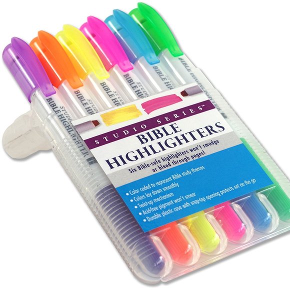 Inc. Peter Pauper Press Accessories - *SOLD* Bible Highlighters, flip & stand Hard Plastic Case, Acidfree Non Smudging